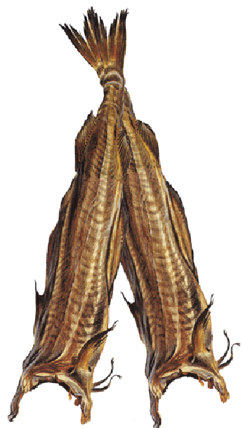 Stockfish is dried unsalted Norwegian Cod